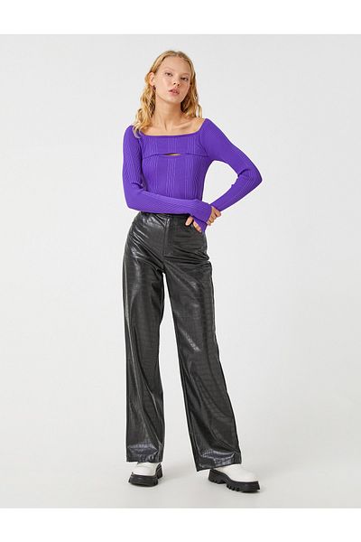 Koton Pullover - Lila - Relaxed Fit