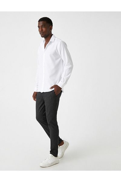 Koton Basic-Webhose mit Knöpfen