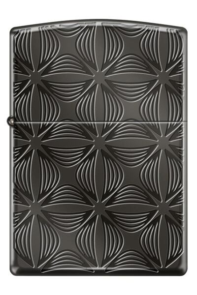 Zippo Black Ice Decorative Pattern Design Çakmak