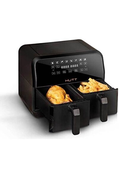 HUTT D8 Çift Hazneli Air Fryer Yağsız Fritöz (4+4) 8 Lt. Dokunmatik Ekran