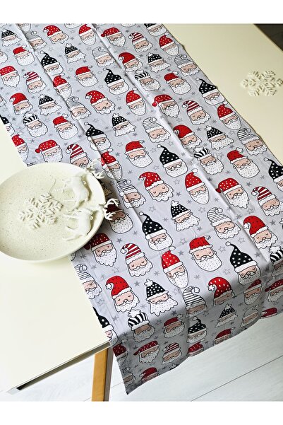 Derin Düşler عيد الميلاد نمط مطبوعة زينة عيد الميلاد سانتا كلوز رمادي عداء زي...