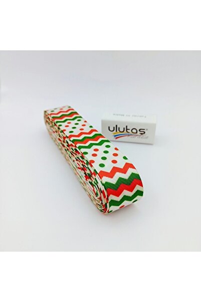 Ulutaş Червоно-зелена стрічка з крапками для новорічних прикрас, 5 метрів – С...