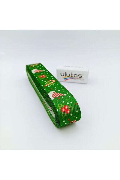 Ulutaş Materiale ornamentale Pălărie verde de Moș Crăciun cu model Panglică d...