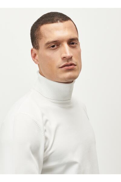 ALTINYILDIZ CLASSICS Tam Balıkçı Yaka Ekru Erkek Kazak 4a4923100508