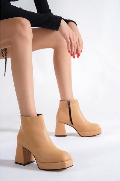 sedose shoes accessories Kadın Klasik Topuklu Bot Platform