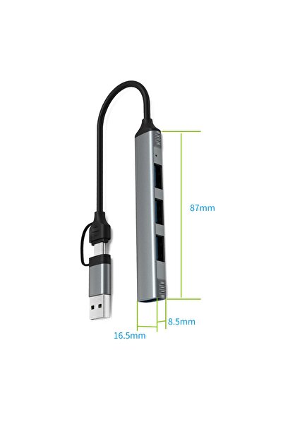 OKMORE Macbook Pro Uyumlu Air 8in1 Samsung Huawei Xiaom Type-c Çoğaltıcı Hub