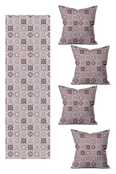 stellahomes Set de huse de pernă cu design special pentru alergători și 4 piese 5 bucăți (140x40) (43x43 cm)