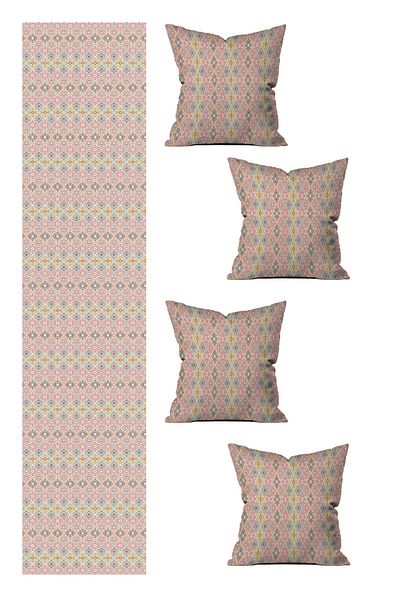 stellahomes Special Design Runner και Σετ με 4 Καλύμματα Μαξιλαριού 5 τεμαχίων (140x40) (43x43 cm)