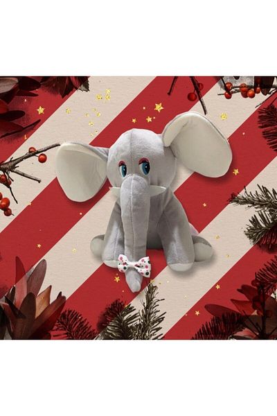 HEDİYELİKEŞYADÜKKANI Selay Toys Little Sitting Gray Elephant 20*17 cm Plush