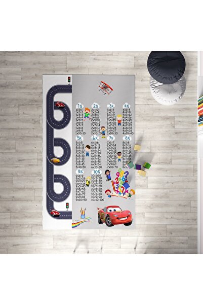 MEKTA HOME Şimşek Mcqueen Çocuk Odası Halısı Mkth-108