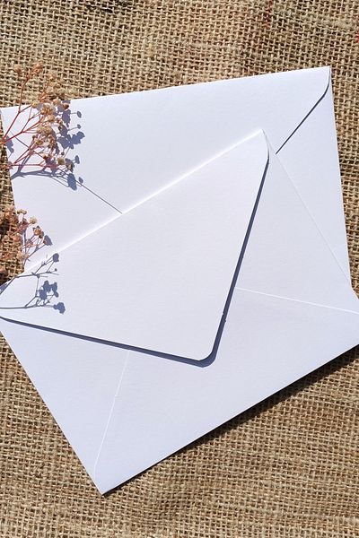 Dekorden White Invitation Envelope, 13x18 Cm.