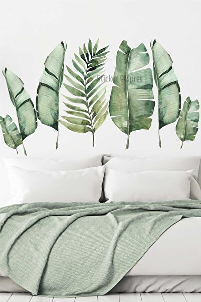 Sticker Ekspres Tropikal Yapraklar Duvar Sticker Seti