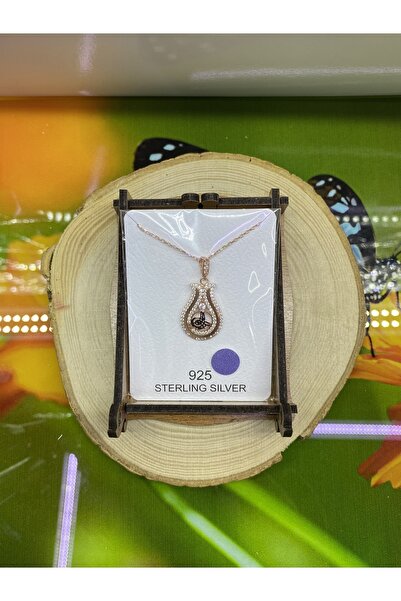 Değerli Gümüş D.g. 925 Ayar Gümüş Zirkon Taşlı Turalı Lale Tasarım Kolye