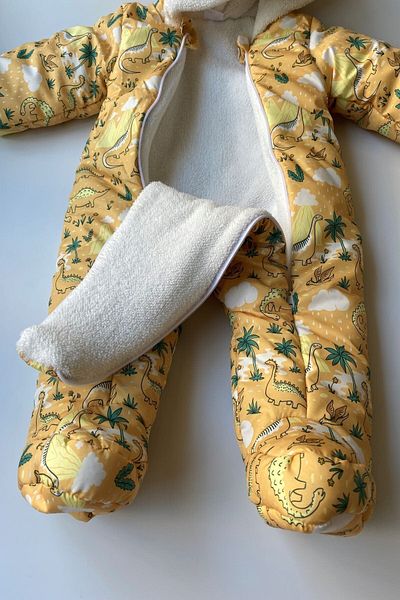 PODİUM GİYİM New Season Cute Dinosaur Palm Tree Patterned Booties Welsoft Cosmonaut