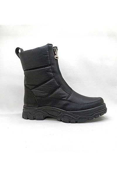 Venüs 2132301k Parachute Fabric Front Zipper Closure Zipper Closed Inside Daily Snow Boots with Feather