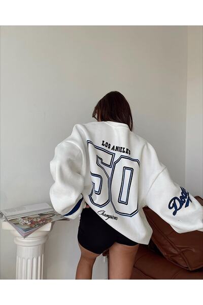 FUWEAR Unisex Dodgers Oversize Sweatshirt