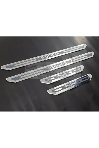 KARA AUTO Volkswagen Scirocco Nikelaj Krom Plastik 4 Parça Kapı Eşik Seti