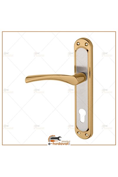 İstanbul E-Hırdavat Büyük Bravo Albirifin Saten Aynalı Yale Kapı Kolu Çelik Kapı Kolu Sol Basar Tek Yön 1 Adet