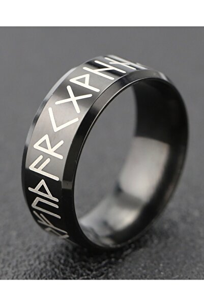 Modaadresiniz خاتم أودين نورس فايكنغ رونز من الفولاذ المقاوم للصدأ