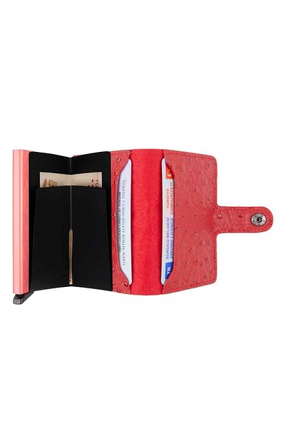 WalSmart Mini Ostrich Leather Wallet with Smart Mechanism
