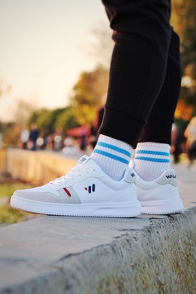 Walky - Jason White - Red Ultra Light Comfortable Flexible Men's Sports Sneaker Shoes