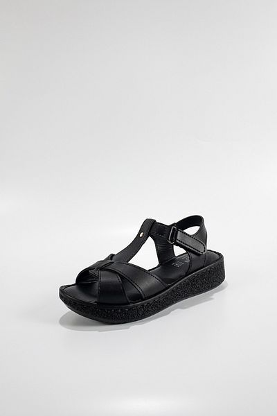 Ayzen Women's Black Banded Soft Sandals