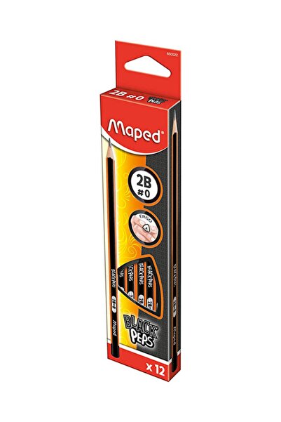 Maped Black Peps Kurşun Kalem 2b (12 Li Paket) 3154148500223