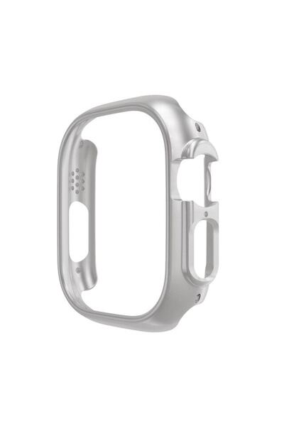 Gpack Watch Ultra 49mm Uyumlu Kasa Koruyucu Sert Önü Açık Hs01 Gümüş