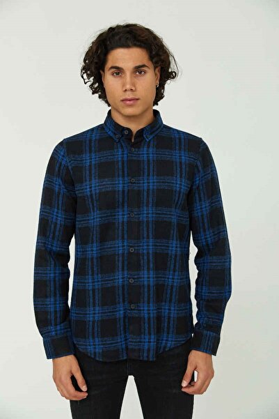 Cazador Erkek 2063 Oduncu Gömlek Cıvıt Mavısı
