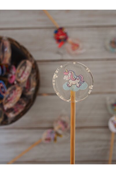 gizem şeker atölyesi Unicorn Doğum Günü Lolipop (7 ADET)