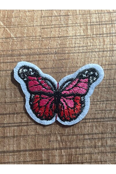 Gönülden Tasarım 4x3 cm tonuri roz mini broderie aplicată fluture aplicată cu...