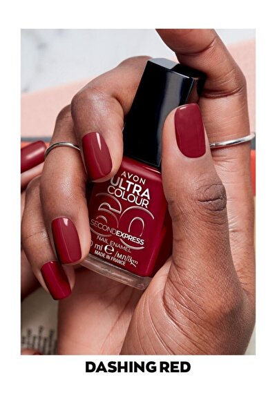 AVON Ultra Colour Hızlı Kuruyan Tırnak Cilası Dashıng Red (kırmızı) 2 Adet +oje Kurutucu 1 Adet