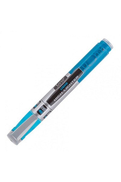 Serve Highlighter Marker Pen Liquid Blue