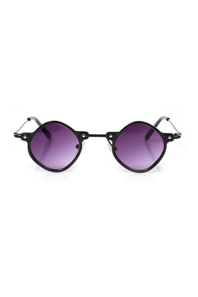 Angel Eyes Women's Sunglasses Minimal Black Geometric Frame Black Glass