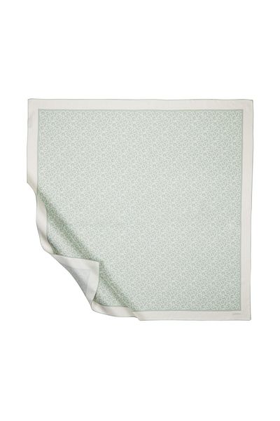 ipekevi Μεταξωτό φουλάρι Typo Monogram Mint Green Tivil