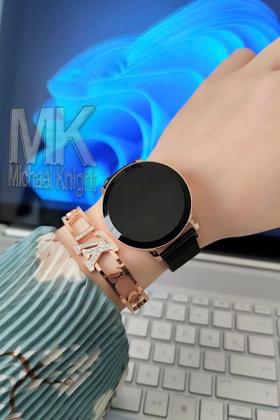 Michael Knight Unisex Women's Men's Wristwatch Touch Magnet Wicker Cord in Special Box