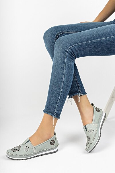 Deripabuc Pantofi de damă albastru din piele naturală Dp16-0066