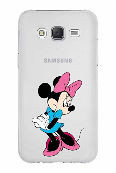 PrintiFy Samsung Galaxy J5 Kapak Minnie Mouse Tasarımlı Şeffaf Silikon Kılıf