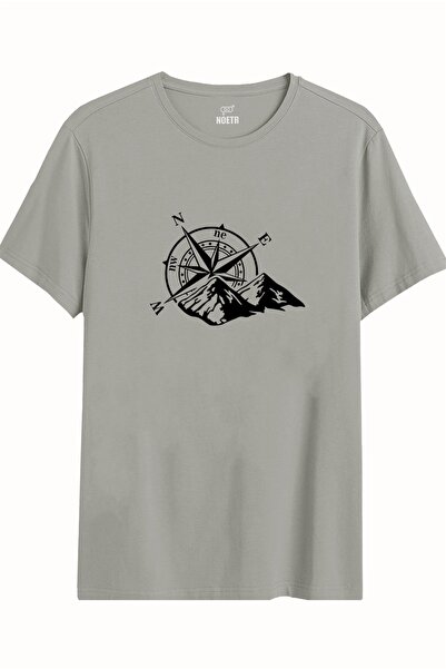 noetr Gray Color Regular Fit Printed Men's Tshirt Ntr4058
