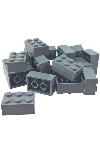 LEGO Accessory Moc Custom Creator Brick 2 X 3 Brick Light Gray 4 Pieces Will Be Sent