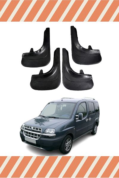 ATALAY TİCARET Fiat Doblo 2000-2010 4-Piece Dust Cover Mudguard Mudflap