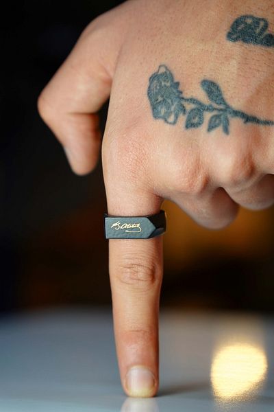 The Collection K.atatürk Signature Black Matte Ring