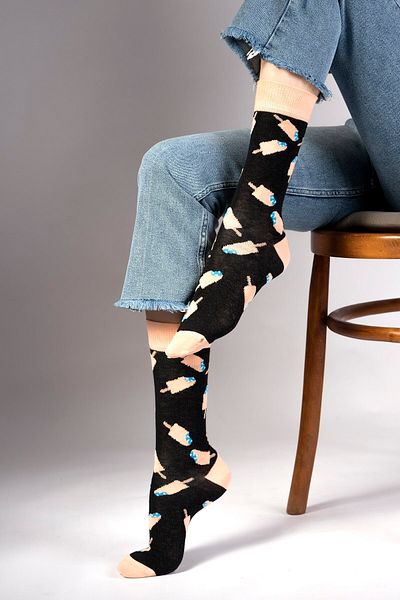 Ozy Fashion Дамски чорапи с шарка на сладолед