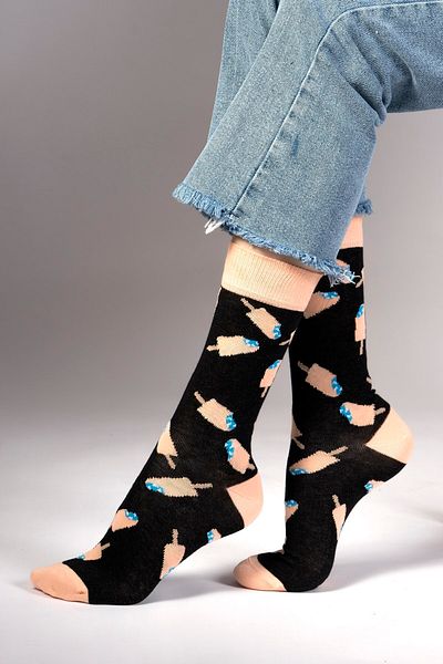 Ozy Fashion Дамски чорапи с шарка на сладолед