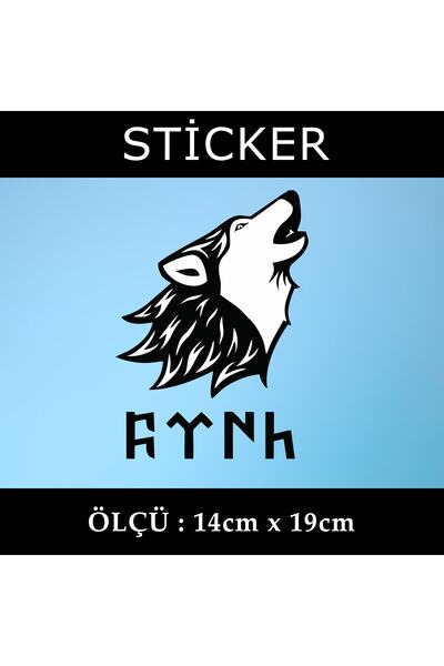 Fresh ملصق Göktürk Kurt Ulu - قطعتان من خوذة خزانة نافذة السيارة والدراجة الن...