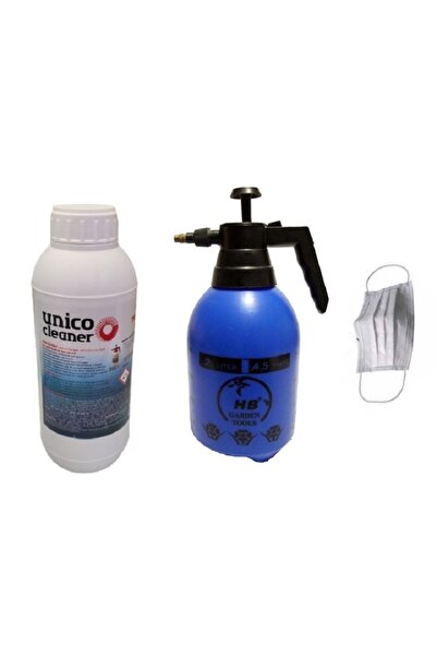 Unica 1 Lt Klima Temizleme Sıvısı + 2 Lt Klima Sıvısı Su Pompası + Maske