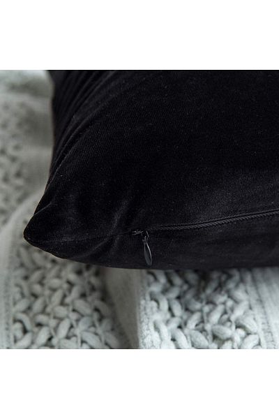 stellahomes Husa de perna speciala din catifea premium de culoare neagra 2 bucati 43x43 cm