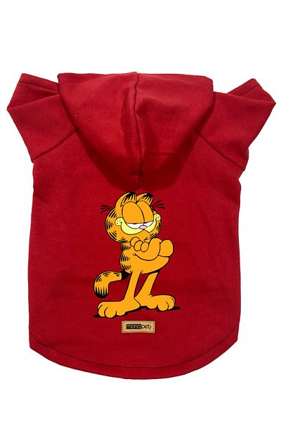 Monopetz Hooded Fleece Sweatshirt Dog And Cat Outfit & Dress - Garfield