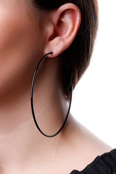 bi dünya saat aksesuar 3 Size Hoop Earrings