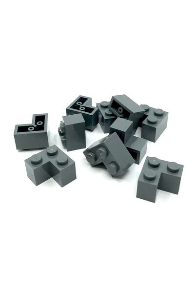 LEGO Moc Creator Accessory - 2 X 2 Diagonal Bricks, 4 Pieces of Gray